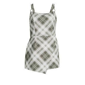 No Boundaries Plaid Romper